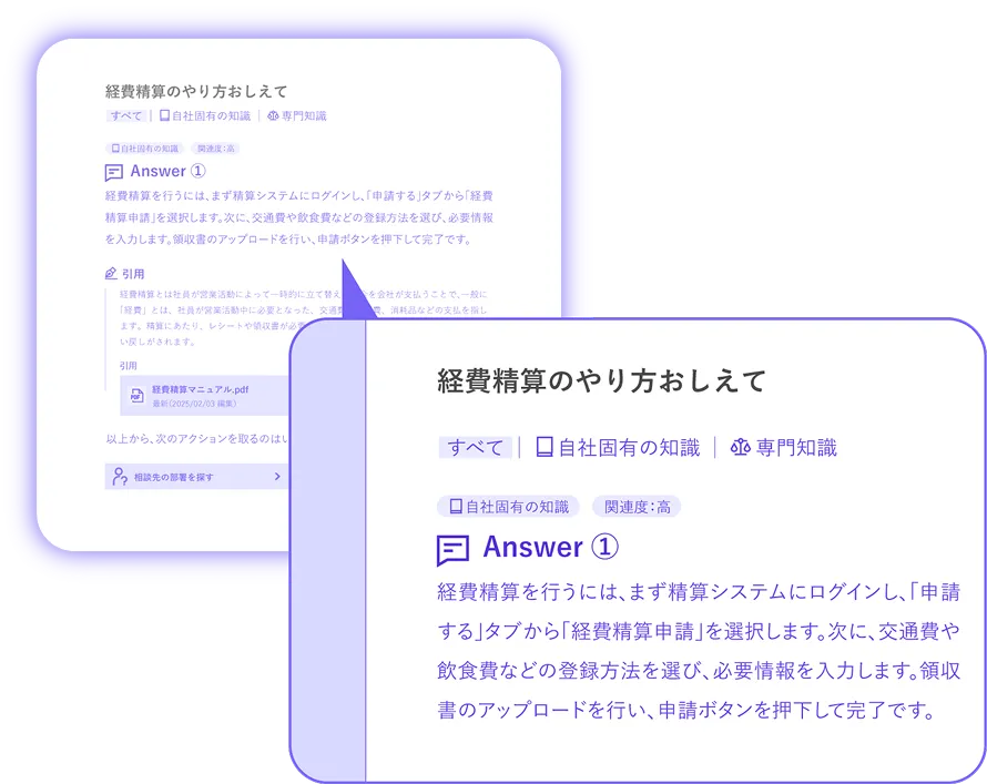 回答をすぐに確認できる
